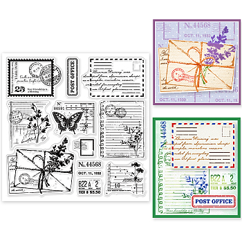 PVC Plastic Stamps, for DIY Scrapbooking, Photo Album Decorative, Cards Making, Stamp Sheets, Film Frame, Envelope, 15x15cm