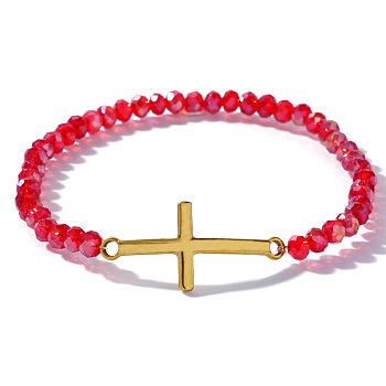 Cross with Class Bead Bracelet for Women