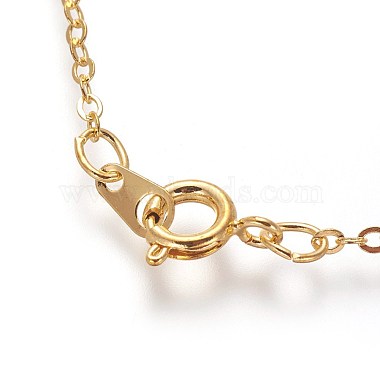 Brass Cable Chain Necklaces(SW028-G-NF)-2
