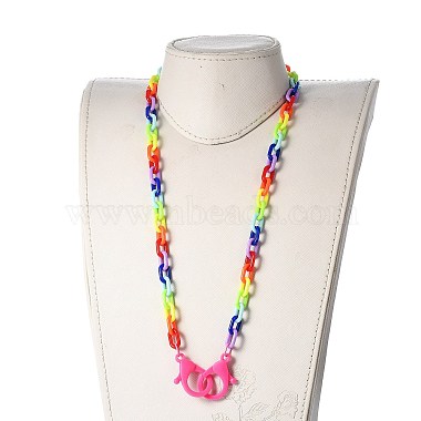 Personalized Acrylic Cable Chain Necklaces(X-NJEW-JN02899)-5