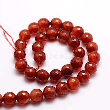 Dyed Natural Agate Faceted Round Beads Strands(G-E320B-10mm-08)-2