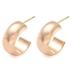 Rack Plating C-Shaped Brass Stud Earrings(EJEW-M090-04G)-1