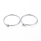 316 Surgical Stainless Steel Hoop Earring Findings(X-STAS-J025-01B-P)-2