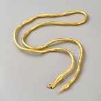 Adjustable Flexible Alloy Snake Choker Necklaces for Women Men, Golden, 35.75 inch(90.8cm)(NJEW-WH0036-023G)