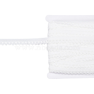 Flat Elastic Rubber Cord/Band, Webbing Garment Sewing Accessories, White, 13mm(OCOR-WH0058-31A)