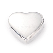 304 Stainless Steel Beads, Heart, Stainless Steel Color, 11x12x5mm, Hole: 2mm(STAS-A059-07P)