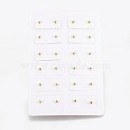 Brass Ear Studs, Ball Stud Earrings, Round, Golden, 3mm, Pin: 0.6mm(EJEW-E213-A-11G)