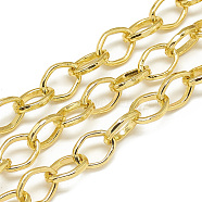 Aluminum Cable Chains, Unwelded, Rhombus, Gold, 14x10x2mm(X-CHA-S001-066B)