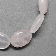Natural Rose Quartz Stone Beads Strands, Oval, 18x13x6mm, Hole: 2mm, about 22pcs/strand, 15.7 inch(G-S113-09)