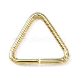 Brass Triangle Linking Ring, Buckle Clasps, Quick Link Connector, Fit for Top Drilled Beads, Webbing, Strapping Bags, Long-Lasting Plated, Real 14K Gold Plated, 7x7.5x0.8mm(FIND-WH0110-065A)