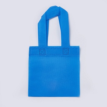 Eco-Friendly Reusable Bags, Non Woven Fabric Shopping Bags, Dodger Blue, 28x15.5cm