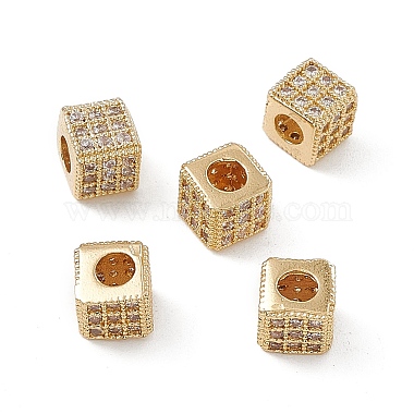 Perles de zircone cubique micro pavées en laiton plaqué or véritable 18k(KK-E068-VB466-1)-3