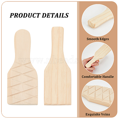 2Pcs 2 Style Wood Clay Clapper Board(TOOL-OC0001-60)-4