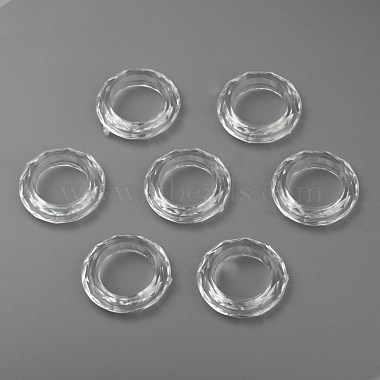 20mm Clear Donut Acrylic Beads