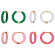 4 Pairs 4 Color Golden 304 Stainless Steel Huggie Hoop Earrings with Enamel(EJEW-AN0004-69)-1