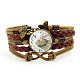 bracelet multi-rangs à maillons de verre motif lapin de pâques(EAER-PW0001-186D)-1