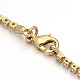Golden Plated Brass Cubic Zirconia Cup Chain Bracelets(BJEW-H0001-04G)-3
