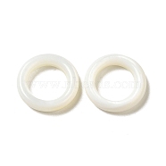 Natural White Shell Linking Ring, Ring, WhiteSmoke, 13x3mm, Inner Diameter: 8mm(SSHEL-M022-06A)