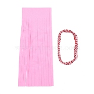 Paper Tassel Banner, with Cotton Cord, Pearl Pink, 335mm(AJEW-WH0007-01C)