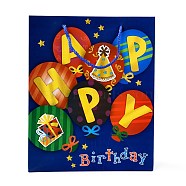 Birthday Theme Rectangle Paper Bags, with Handles, for Gift Bags and Shopping Bags, Balloon Pattern, 26x10x32cm(CARB-E004-03A)