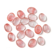 Cherry Quartz Glass Cabochons, Oval, 8~8.5x6~6.5x2.5~3.5mm(G-A094-01B-56)