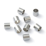 201 Stainless Steel Spacer Beads, Tube, Stainless Steel Color, 5x5mm, Hole: 4mm(X-STAS-B006-13P)