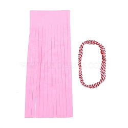 Paper Tassel Banner, with Cotton Cord, Pearl Pink, 335mm(AJEW-WH0007-01C)