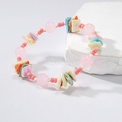 Bohemian Shell Beaded Stretch Bracelets, Summer Beach Vacation Bracelets for Women(EM2615-6)