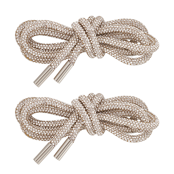 Rhinestone Replacement Drawstring Cords, with Alloy Cord Ends, for Sports Pants, Sweatpants, Sweaters, Jackets, Hoodies, Crystal, 1400~1410x6mm