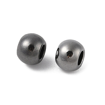 Tibetan Style Alloy Beads, Cadmium Free & Lead Free, Rondelle, Gunmetal, 10x7mm, Hole: 4.5mm, about 400pcs/1000g