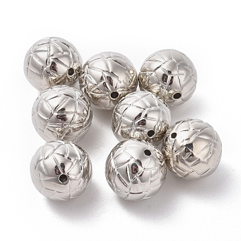 CCB Plastic Beads, Round, Ball, Platinum, 17.5mm, Hole: 1.8mm
