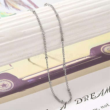 Anti-Tarnish 304 Stainless Steel Satellite Chain Necklaces for Women(NJEW-K255-14P)-3