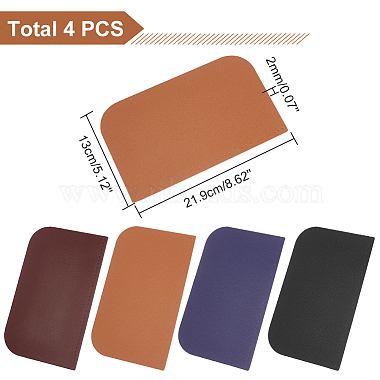 WADORN 4Pcs 4 Colors Imitation Leather Bag Flip Cover(FIND-WR0010-45)-2