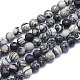 Chapelets de perles de pierre noire/soie noires naturelles(G-K310-A09-8mm)-1