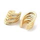 Brass Micro Pave Cubic Zirconia Cuff Earrings(EJEW-D088-10G)-2