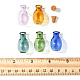 10Pcs 5 Colors Oval Glass Cork Bottles Ornament(DJEW-FS0001-01)-6