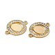 Alloy Cabochon Connector Settings with Crystal Rhinestone(FIND-H039-03G)-2