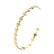 304 bracelet à manchette ouverte en forme de losange en acier inoxydable pour femme(BJEW-B064-05G)-1