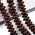 Natural Mahogany Obsidian Beads Strands, Rondelle, 11.5~12x5~5.5mm, Hole: 0.6~1mm, about 59~60pcs/strand, 12.99~13.58''(33~34.5cm)(G-T144-49C-01)