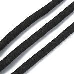Polycotton Soft Drawstring Rope Replacement, Drawstring Cord, for Coats, Pants, Shorts, Black, 6mm(OCOR-WH0078-15C)