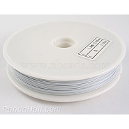 Tiger Tail Wire, Nylon-coated Stainless Steel, White, 0.3mm in diameter, about 164.04 Feet(50m)/roll(X-L0.3MM19)