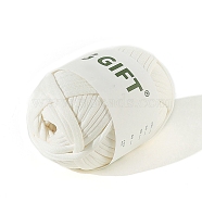 Polyester Cloth Yarn, For Hand Knitting Thick Thread, Crochet Cloth Yarn, White, 5mm, about 32.81 Yards(30m)/Skein(PW-WG82661-06)