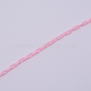 Plastic Cable Chains, Pink, 8.5x4.5x1mm, 50cm/strand(FIND-CJC0003-15F)