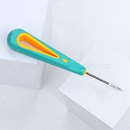 Awl Pricker Sewing Tool Kit, with Silicone Handle, for Punch Sewing Stitching Leather Craft, Lime Green, 13.5cm(PW-WG20992-01)