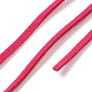 Eco-Friendly Faux Suede Cords, Faux Suede Lace, Camellia, 3x1.5mm, about 1.09 yards(1m)/strand(LW-S030-1047)