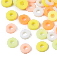 Handmade Polymer Clay Beads, Heishi Beads, Disc/Flat Round, Mixed Color, 4x0.5~1.5mm, Hole: 1.5mm, about 66600pcs/1000g(CLAY-N011-40-33)