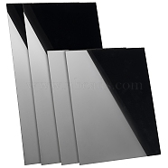 Elite 4pcs 2 Style DIY Acrylic Board, for DIY Tip Cards, Rectangle, Black, 2pcs/style(DIY-PH0006-40A)