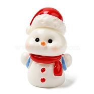 Christmas Theme Resin Display Decorations, for Car or Home Office Desktop Ornaments, Snowman, 25x24x34mm(DJEW-F022-B09)