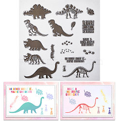 Clear Silicone Stamps, for DIY Scrapbooking, Photo Album Decorative, Cards Making, Dinosaur, 150x150x3mm(DIY-WH0504-58)