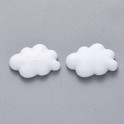 Resin Cabochons, Cloud, White, 22x14x6mm(CRES-T005-A-25B)